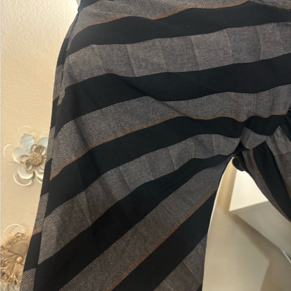 Striped Black and Brown Maxi Dress - Picture 4 of 5